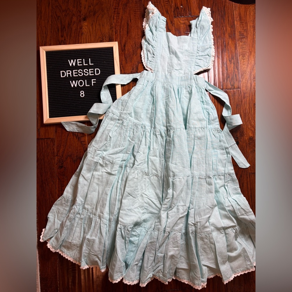 Well dressed wolf Light Blue Ruffled Maxi Dress NWT